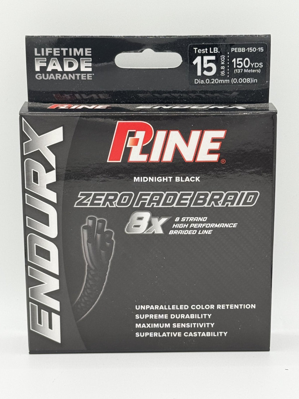 P-Line Endurx No Fade Braid 15lb 150yrd Midnight Black