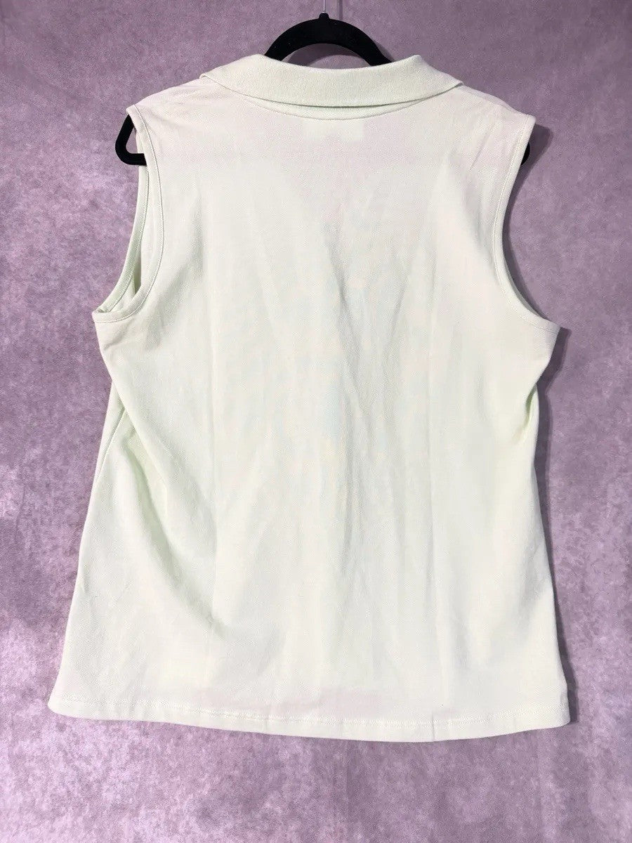 NWT Karen Scott light Green Collard Tank Women’s Size L