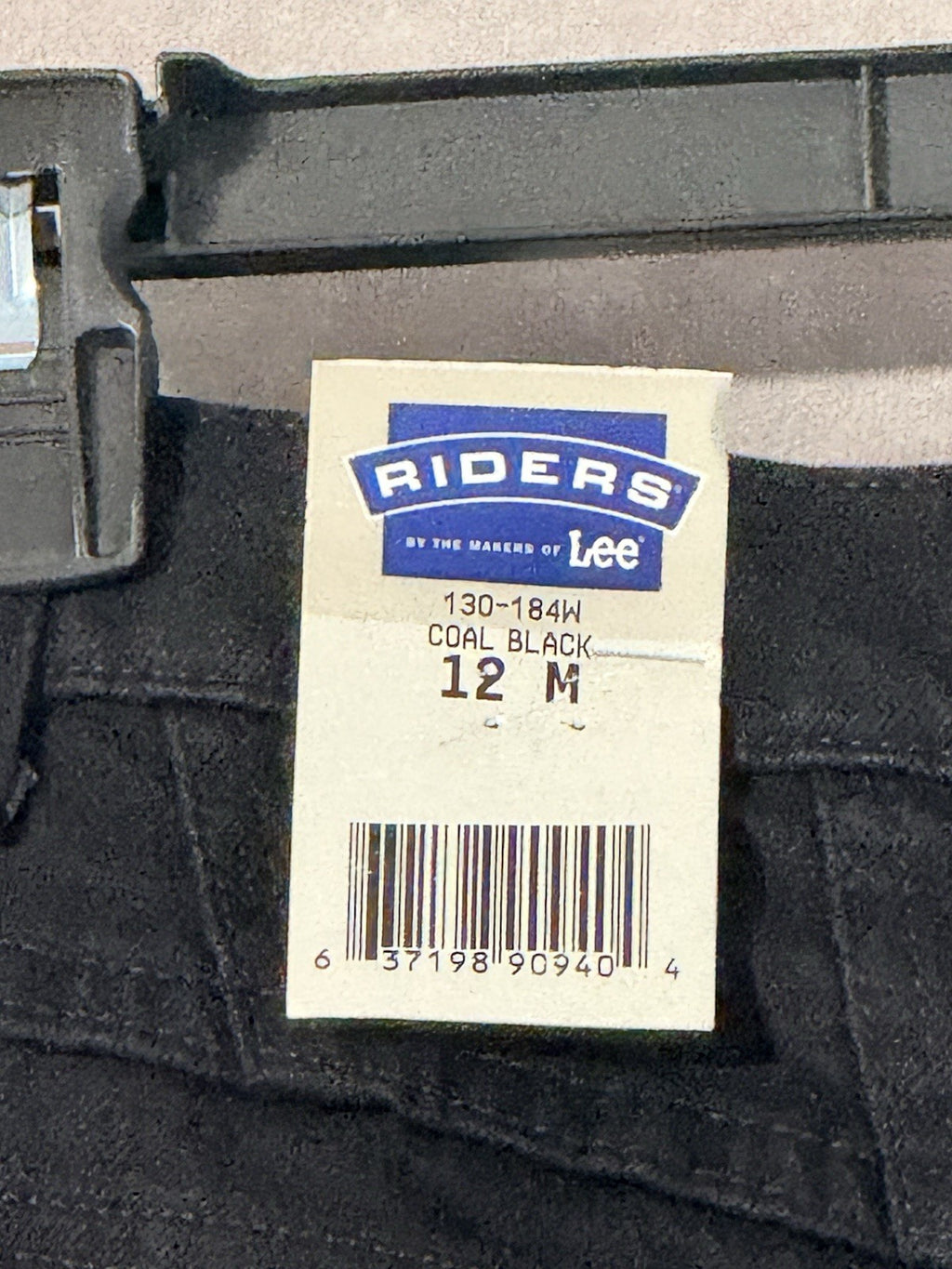 NWT Riders By Lee Women’s Jeans Coal Black Size 12M RF Stretch Tapered Leg