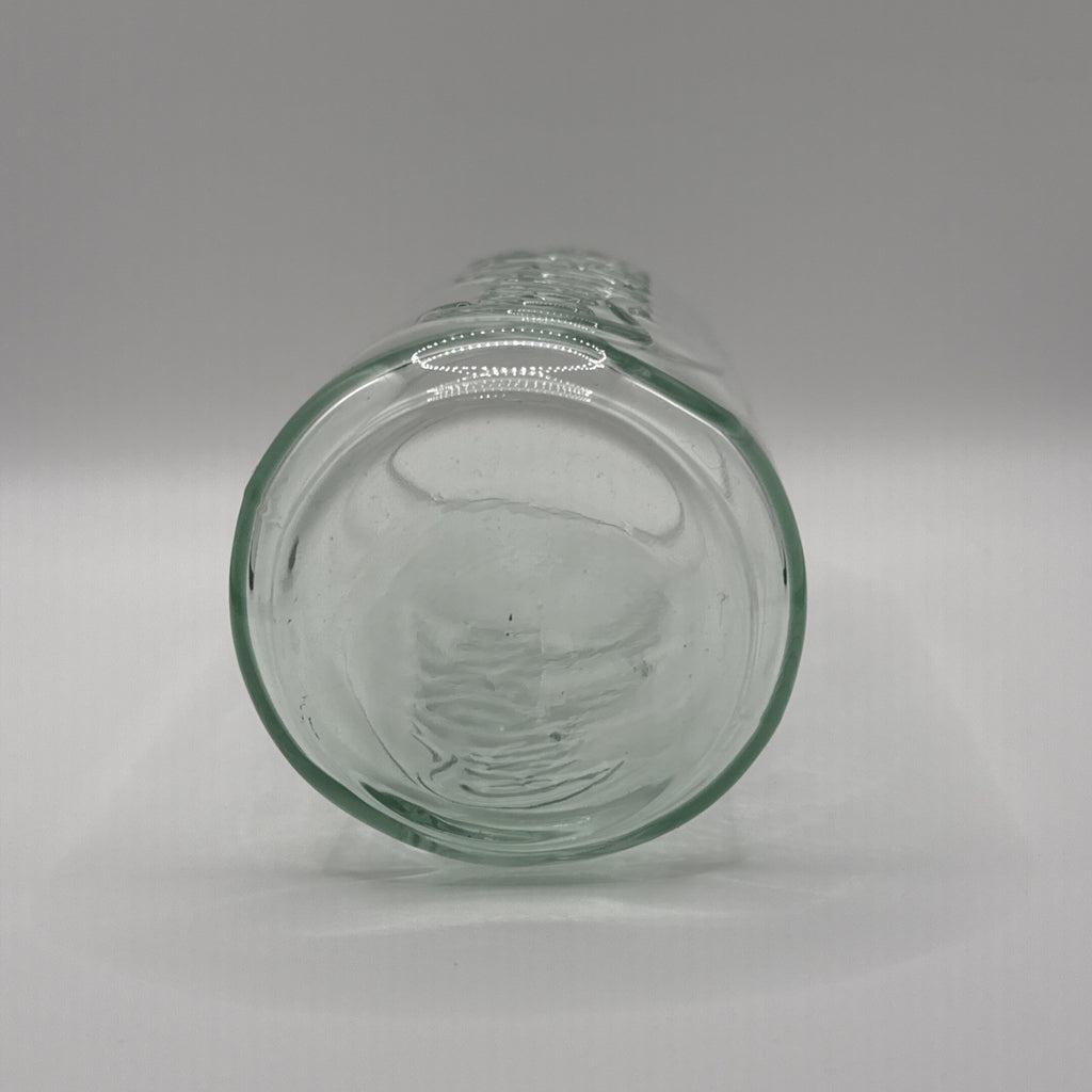 Vintage Coca-Cola Coke Can Shaped 5" Green Clear Glass 12oz Drinking Glasses 2pc