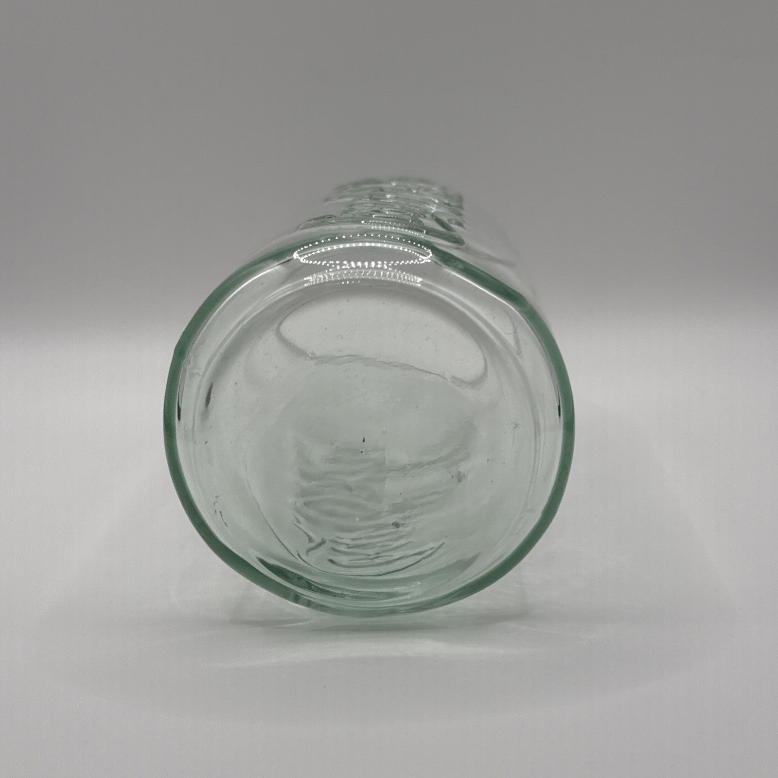 Vintage Coca-Cola Coke Can Shaped 5" Green Clear Glass 12oz Drinking Glasses 2pc