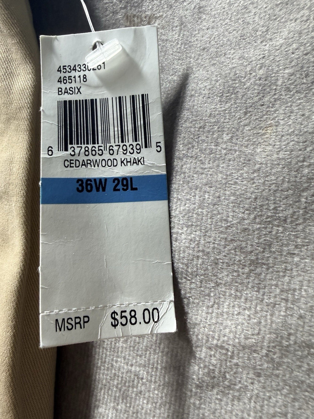 NWT IZOD Saltwater Chino Pants Khaki Straight Leg Metrix Fit 36x29 MSRP $58