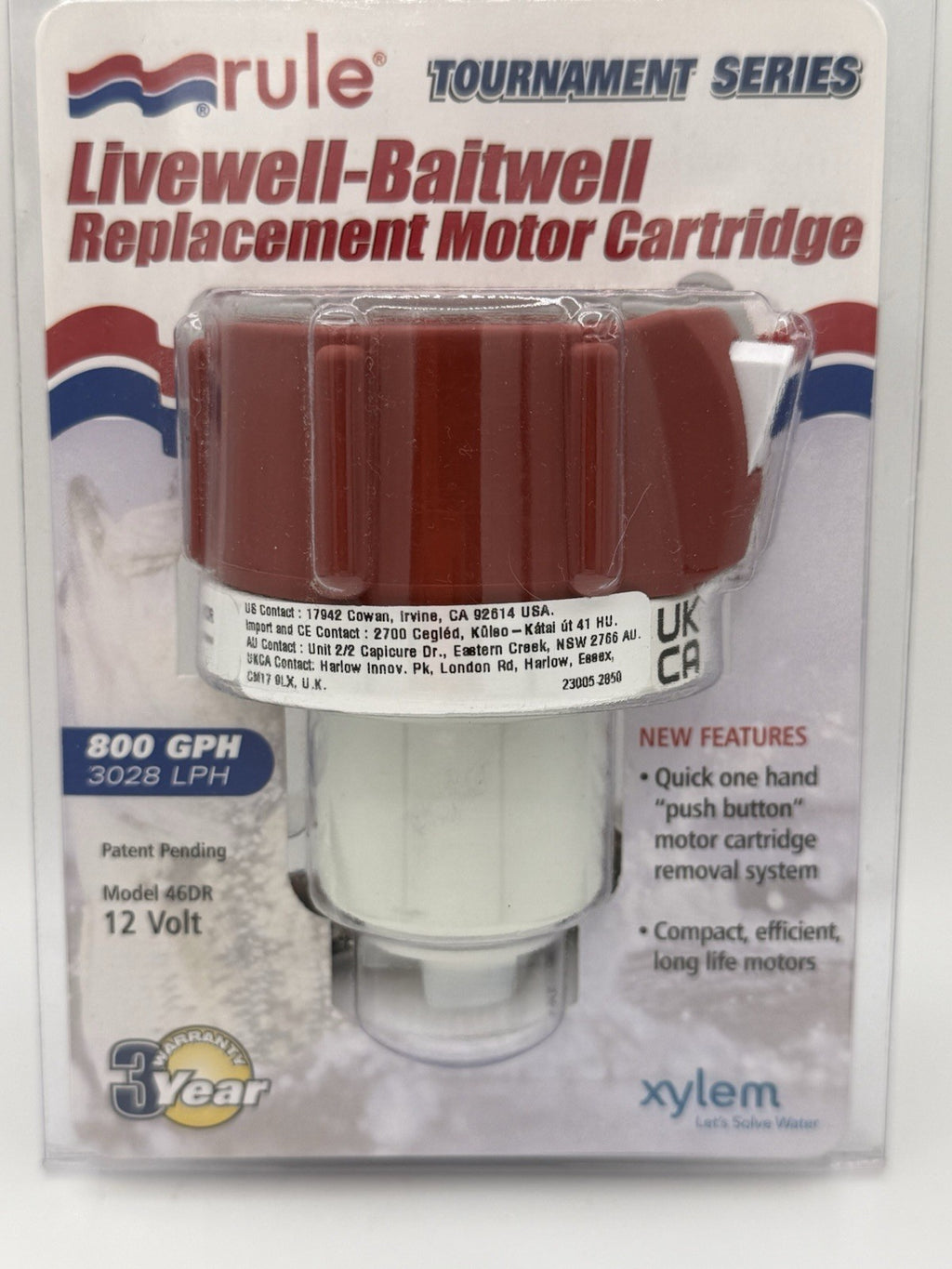 Rule Livewell Replacement Cartridge 800 GPH Tournament Series