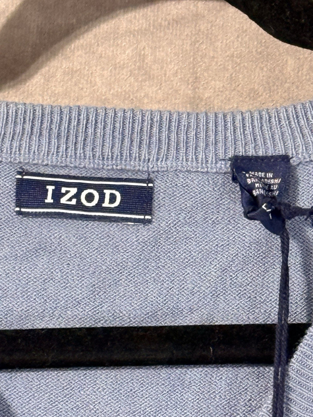 NWT IZOD Men’s Sleeveless Fieldhouse Sweater Ocean Blue Size Large