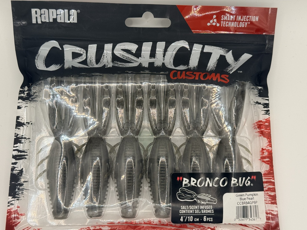 Rapala Crush City Bronco Bug 4" assorted colors 6ct