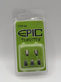 Epic Tungsten Weights Worm Silver Various Sizes