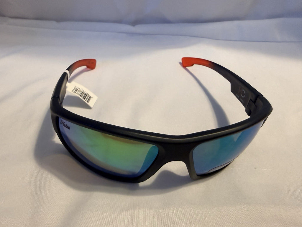Hobie Hank Cherry Float Sunglasses - Satin Black/ Red Fade - Copper/ Green Lens