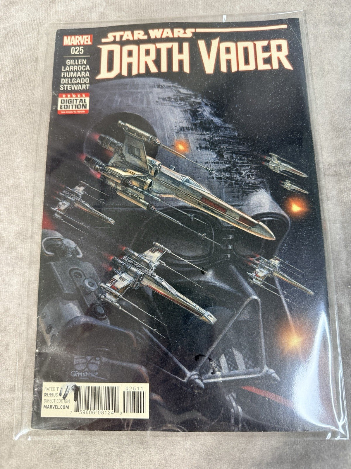 Set Of 7 Marvel Star Wars Comic Books In Protectors