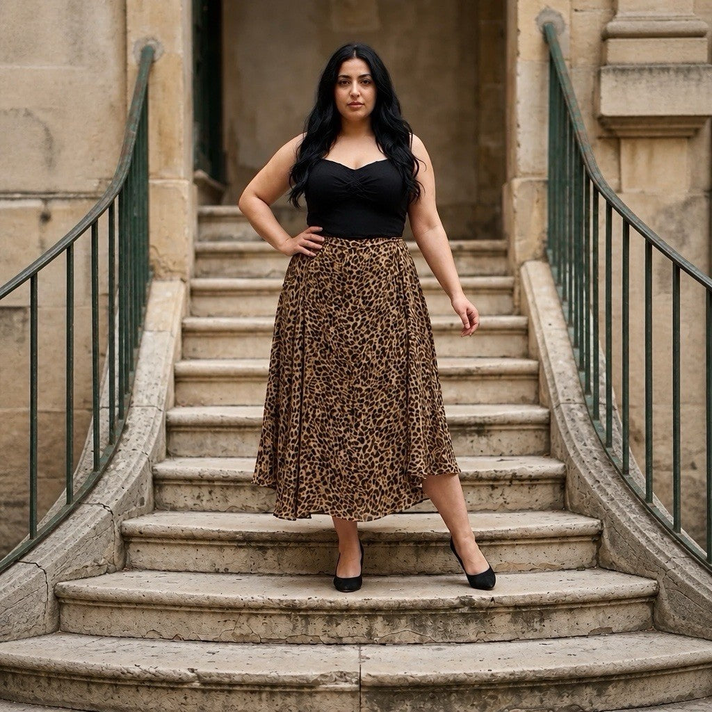 NWT Vintage Chaps Leopard Print Skirt Women’s Size 20W