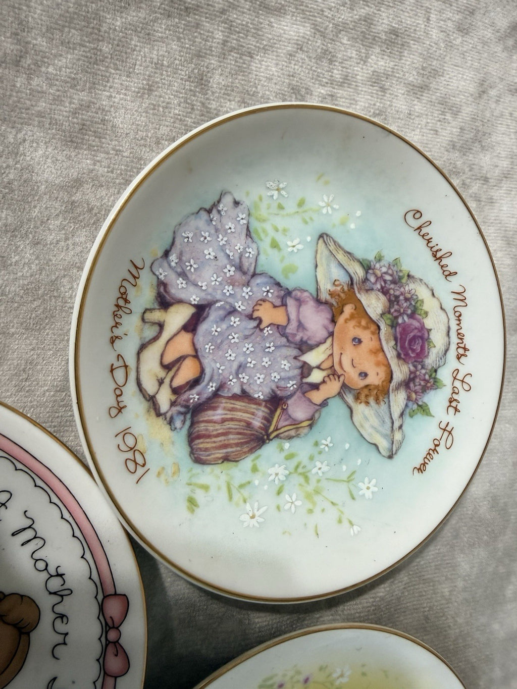 Vintage Set Of 7 Special Memories Plates Mothers Day  80s