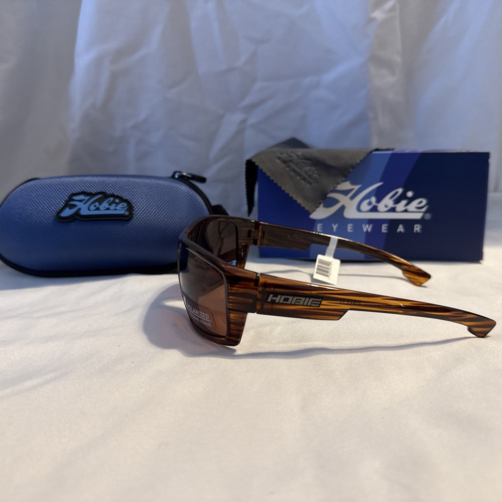 Hobie Mojo Float Shiny and Copper Wood Grain Polarized Sunglasses Brown