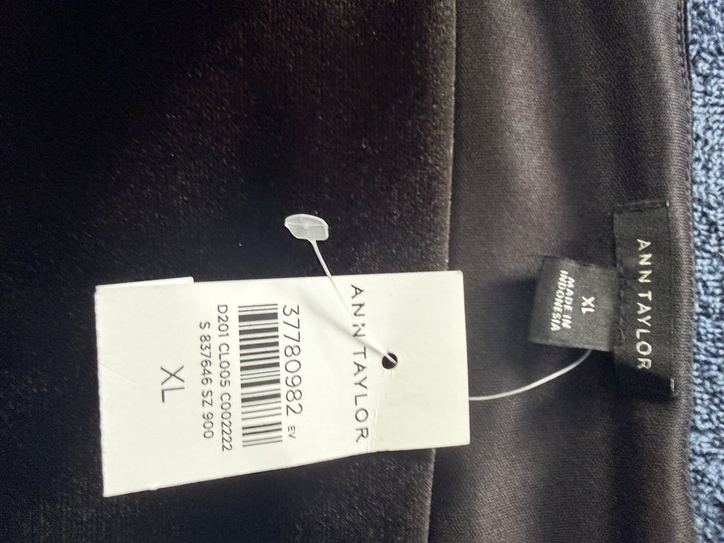 NWT Ann Taylor Black Velvet Soft Off The Shoulder Women’s Blouse Size XL
