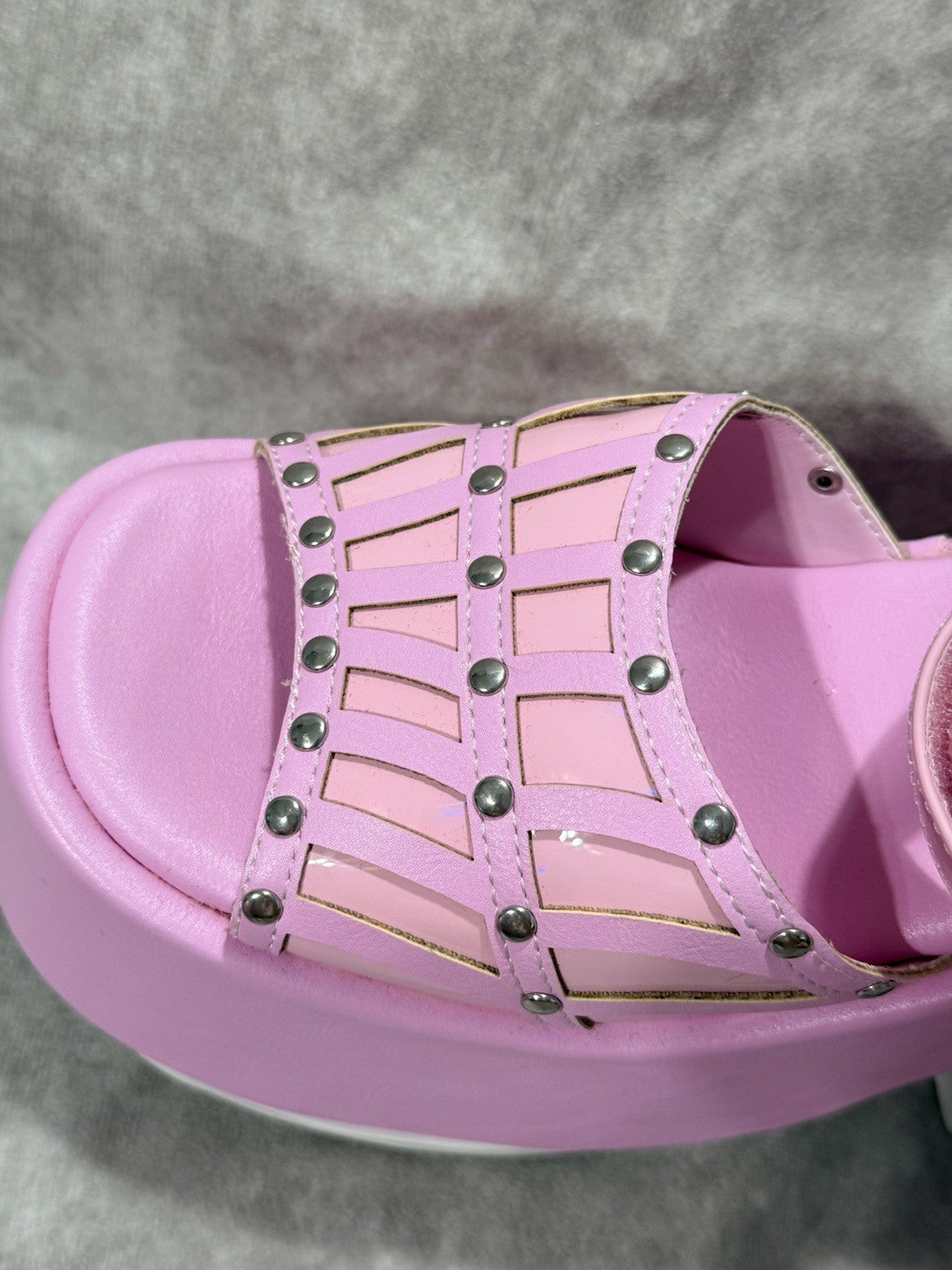 NWT Pink Demonia Platform Chunky Heels 