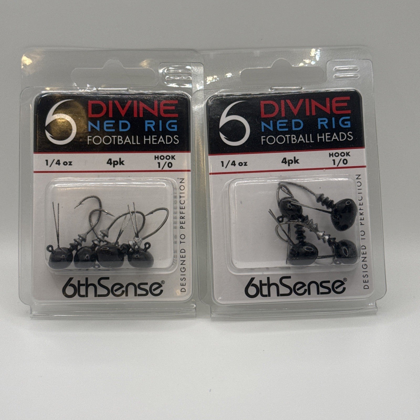 6th Sense Divine Neg Rig Football Heads 1/4oz  1/0 hook  4ct