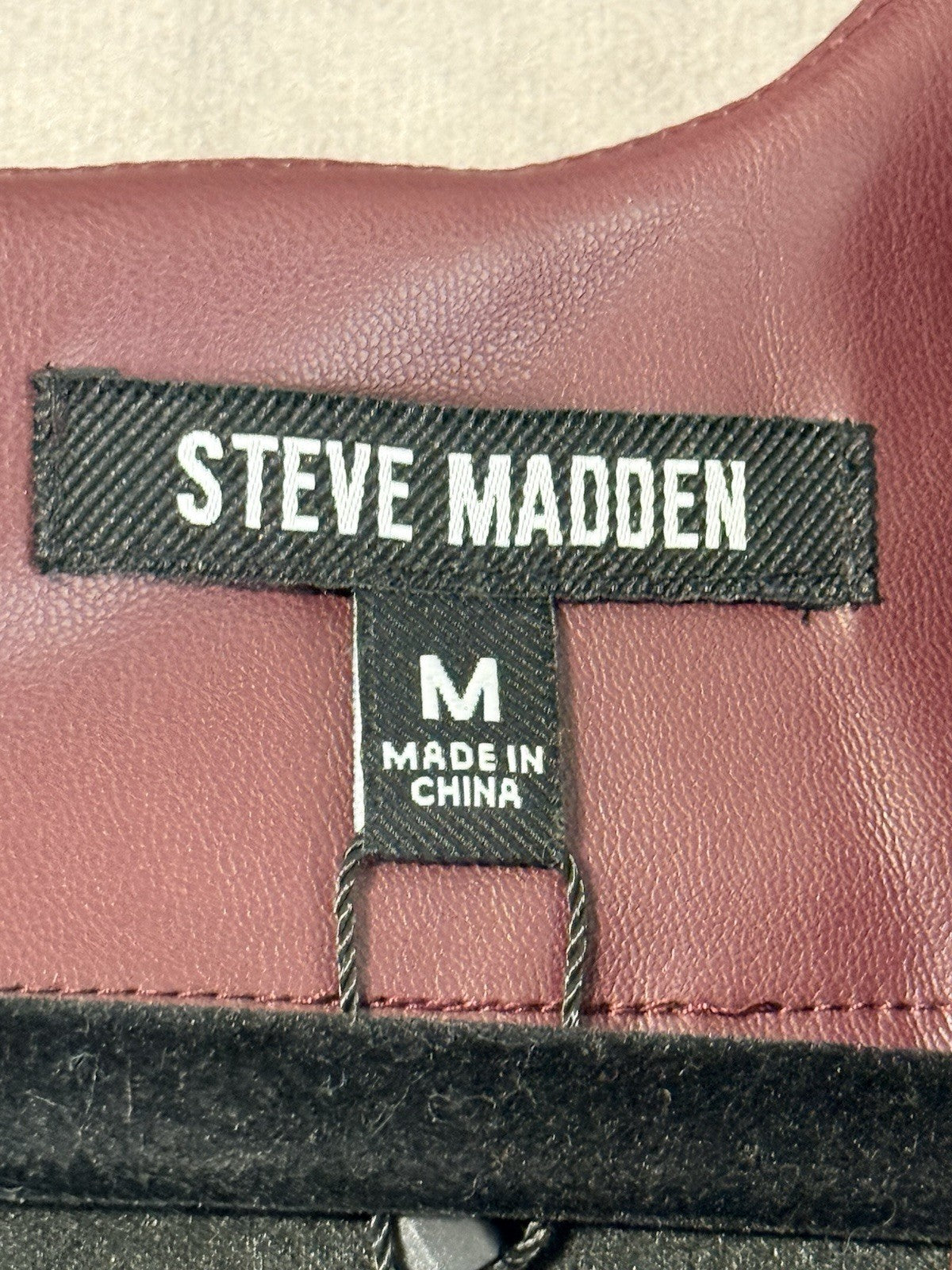 NWT Steve Madden Women’s Size M Faux Leather Beckett Dress