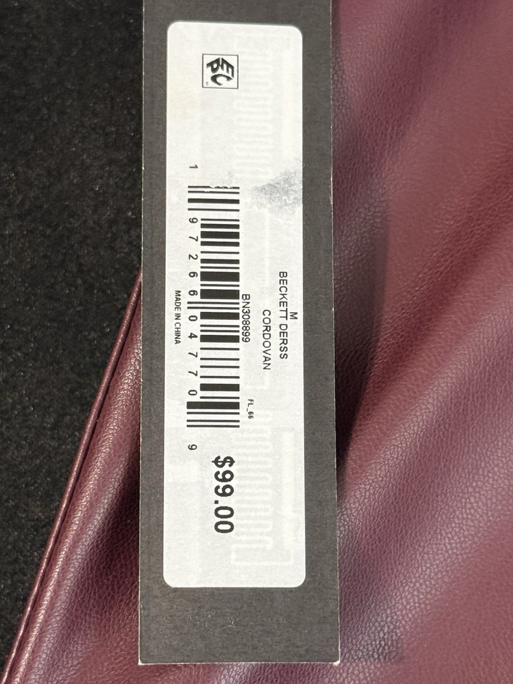 NWT Steve Madden Women’s Size M Faux Leather Beckett Dress