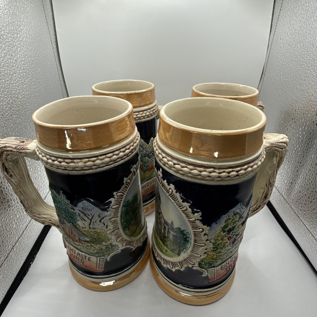 Set Of 4 | Vintage | University Of Notre Dame Beer Stein | From Germany