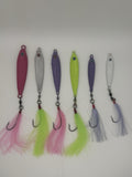 6 Pcs Anchovy Jig 1,2&3 Oz  Dressed  2x Hook