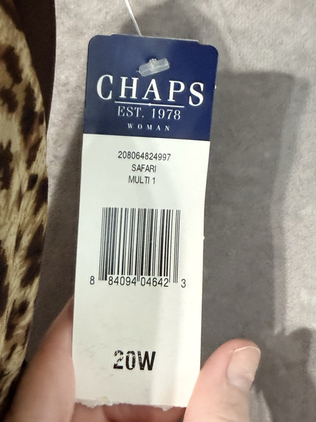 NWT Vintage Chaps Leopard Print Skirt Women’s Size 20W
