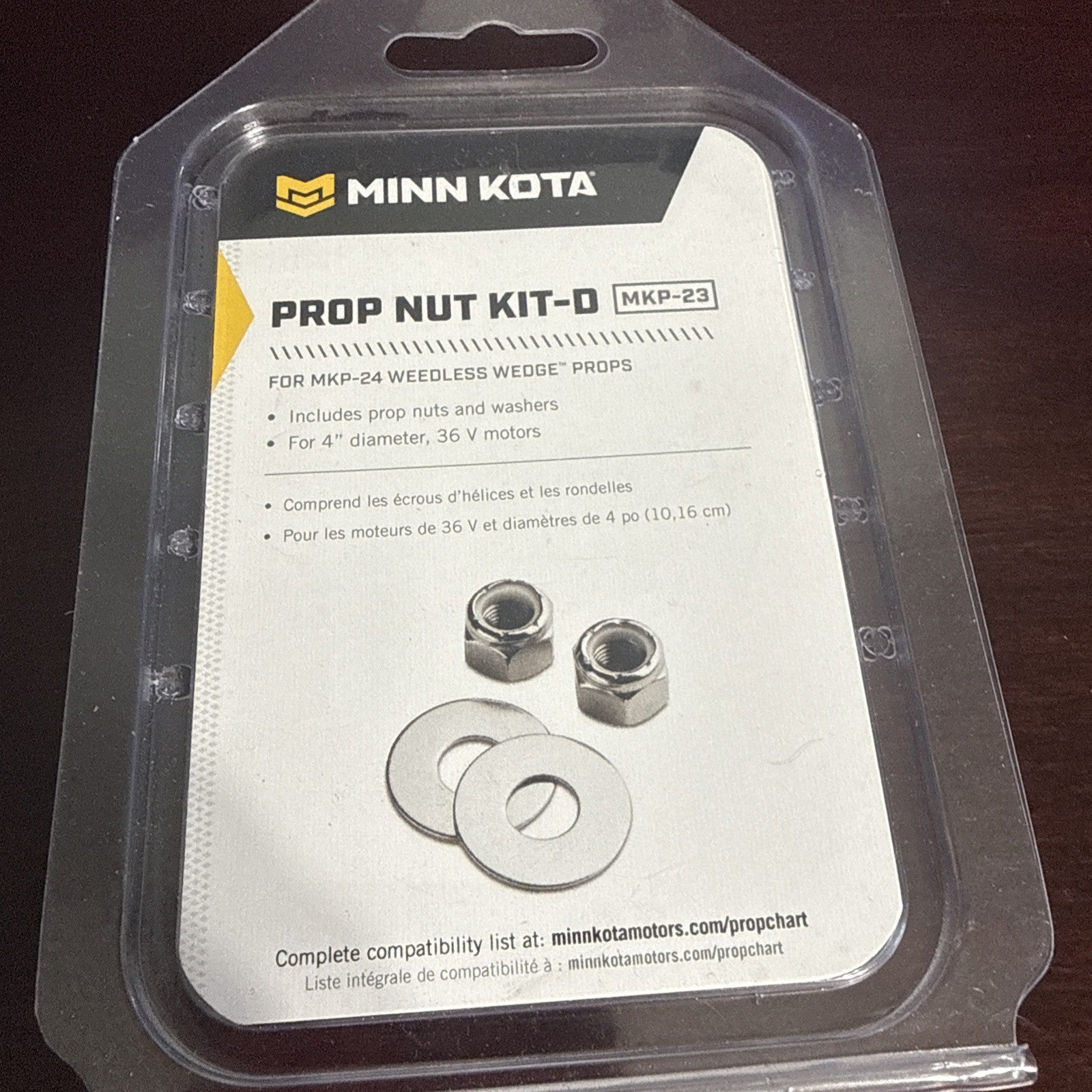 Minn Kota MKP-23 Prop & Nut Kit D 1865014 UPC 029402012817
