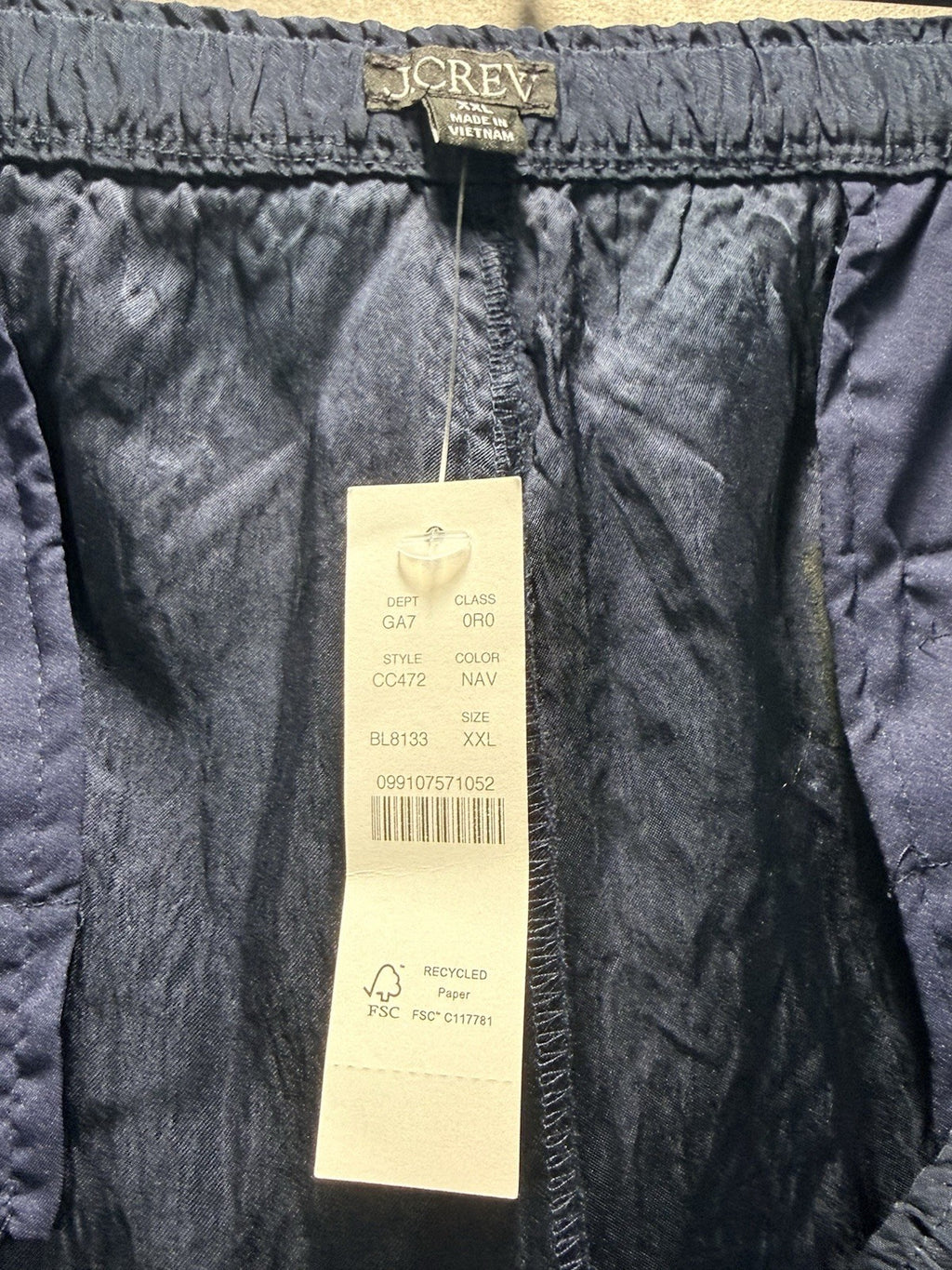 NWT J Crew Wide Leg Elastic Waist Navy Pants 
