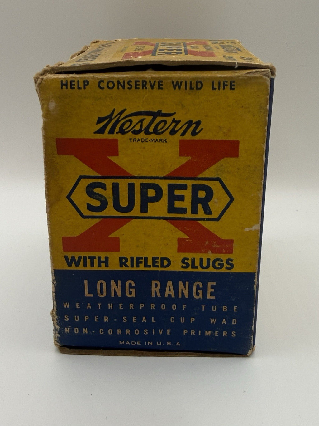 Western Super X Vintage 16 GA Rifle Slug Ammo Box