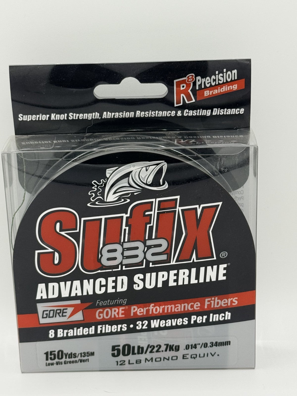 Suffix 832 Advanced Superline Braid | Low Vis Green | 150yds