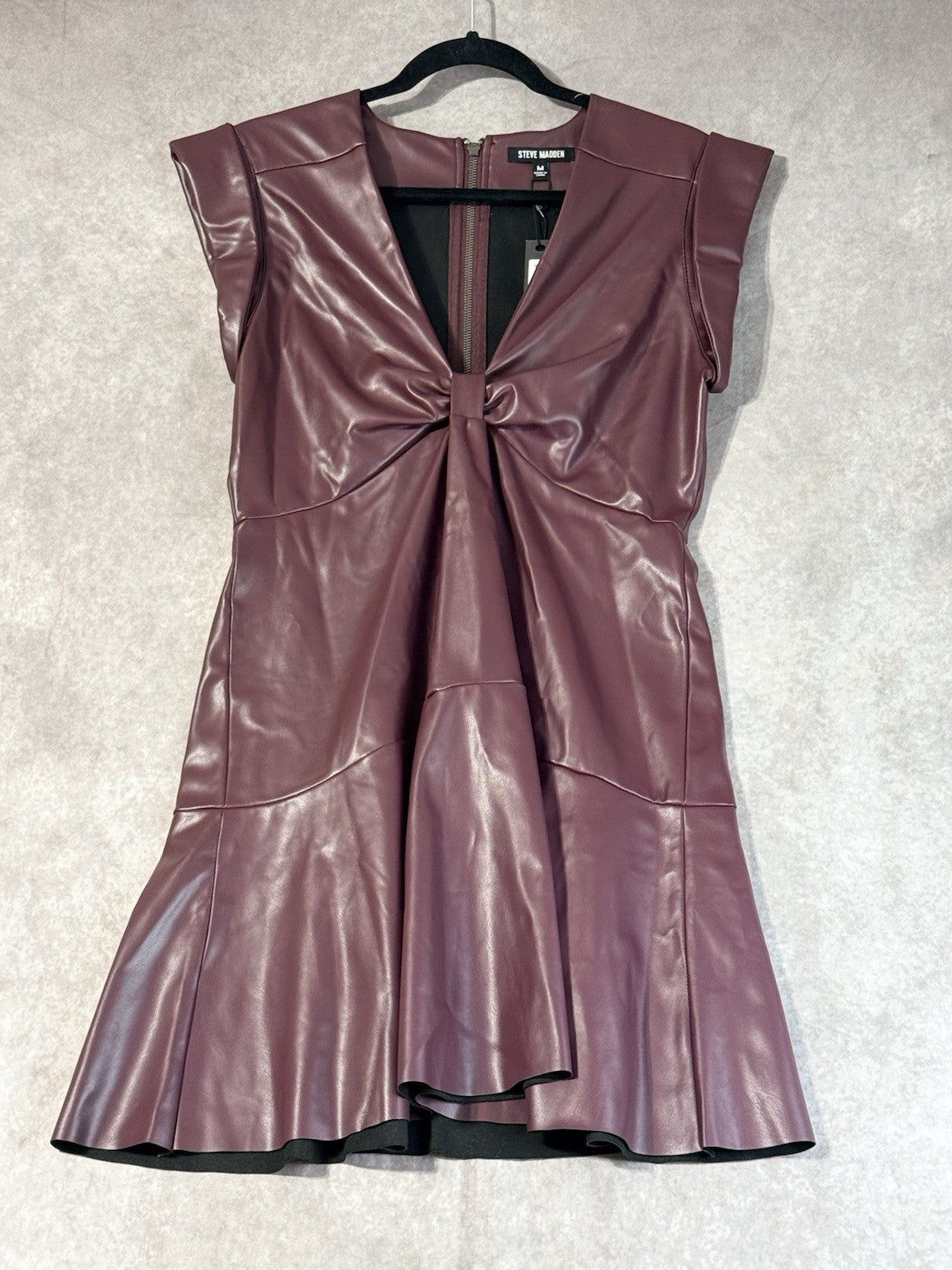 NWT Steve Madden Women’s Size M Faux Leather Beckett Dress