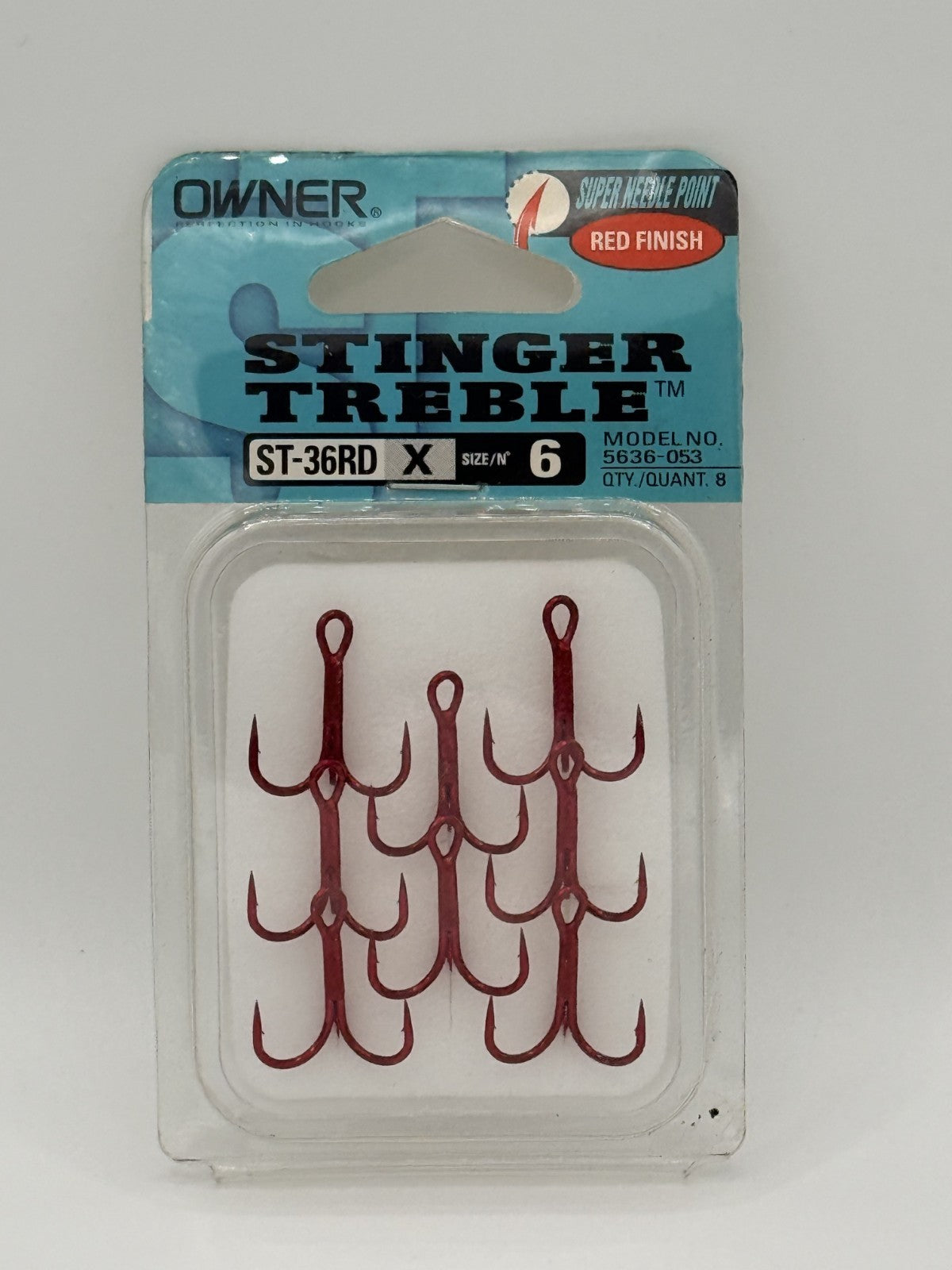 Owner | Stinger Treble Hook | sz6 | ST36RD | Red | 8pc