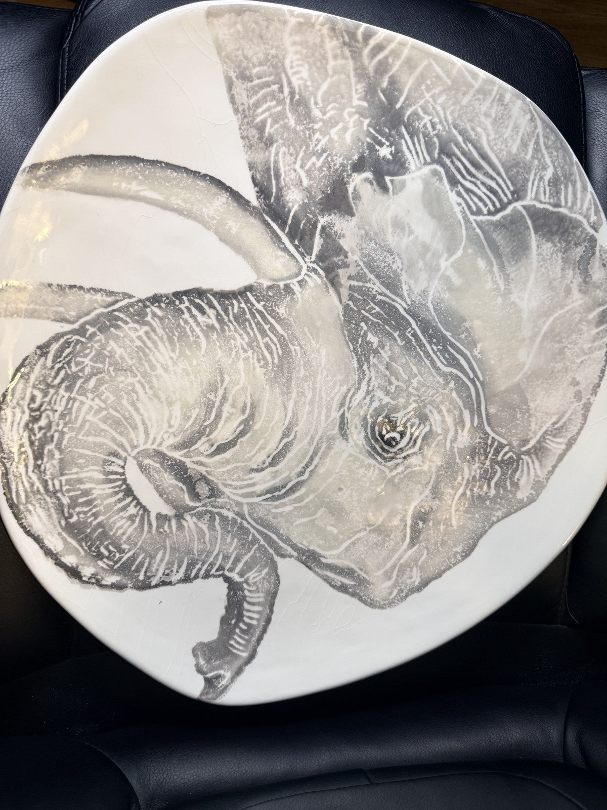 Vietri Italian Elephant Platter - Jungle Collection
