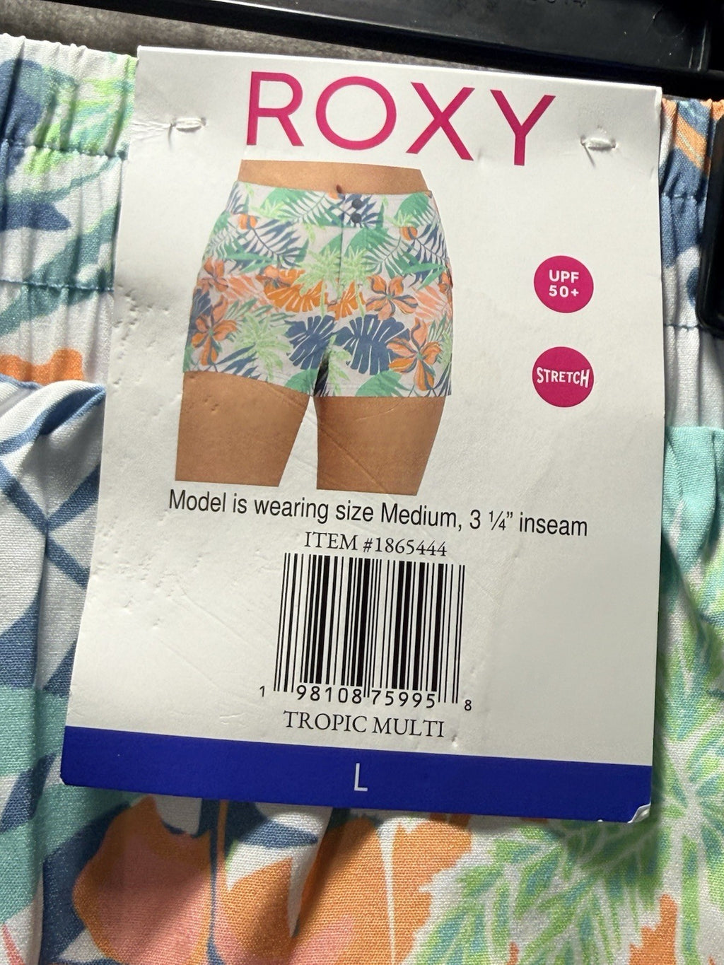 NWT Roxy Stretch Board Shorts Tropic Multi Color Size Large