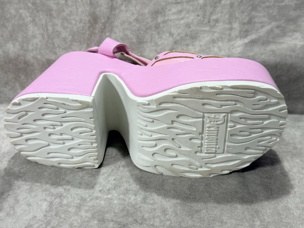 NWT Pink Demonia Platform Chunky Heels 