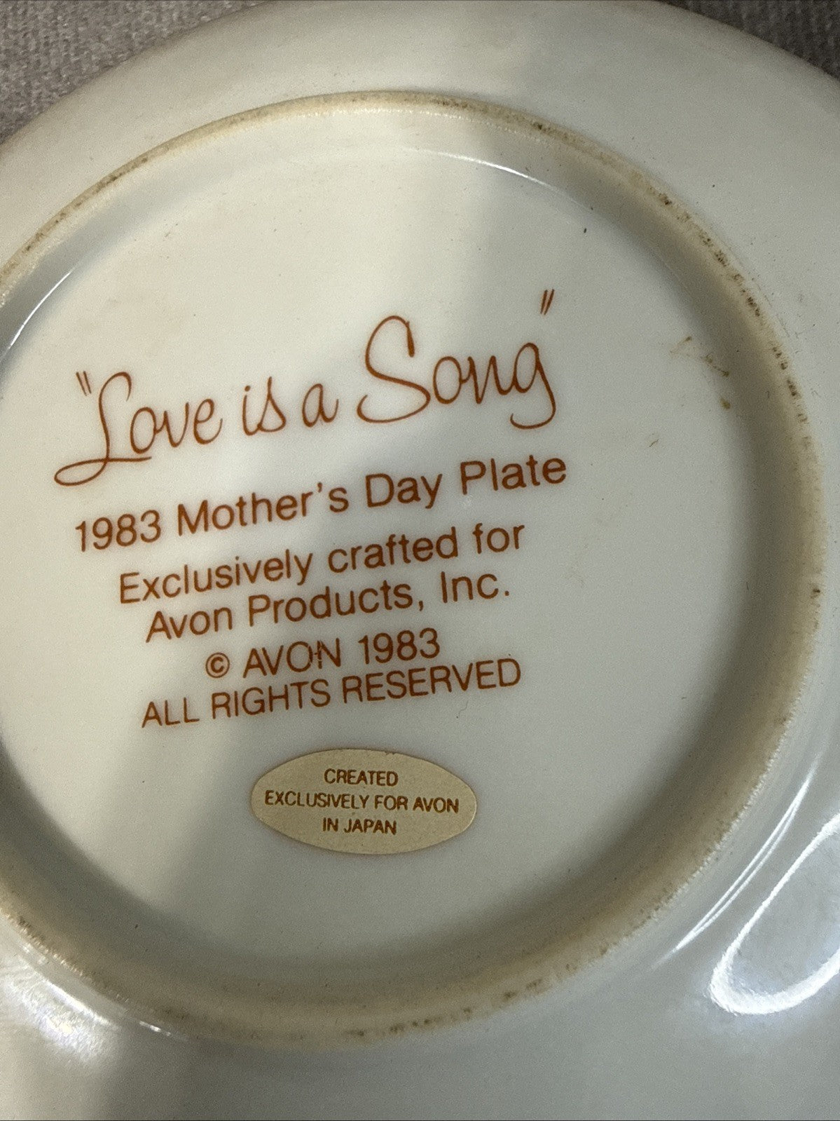 Vintage Set Of 7 Special Memories Plates Mothers Day  80s
