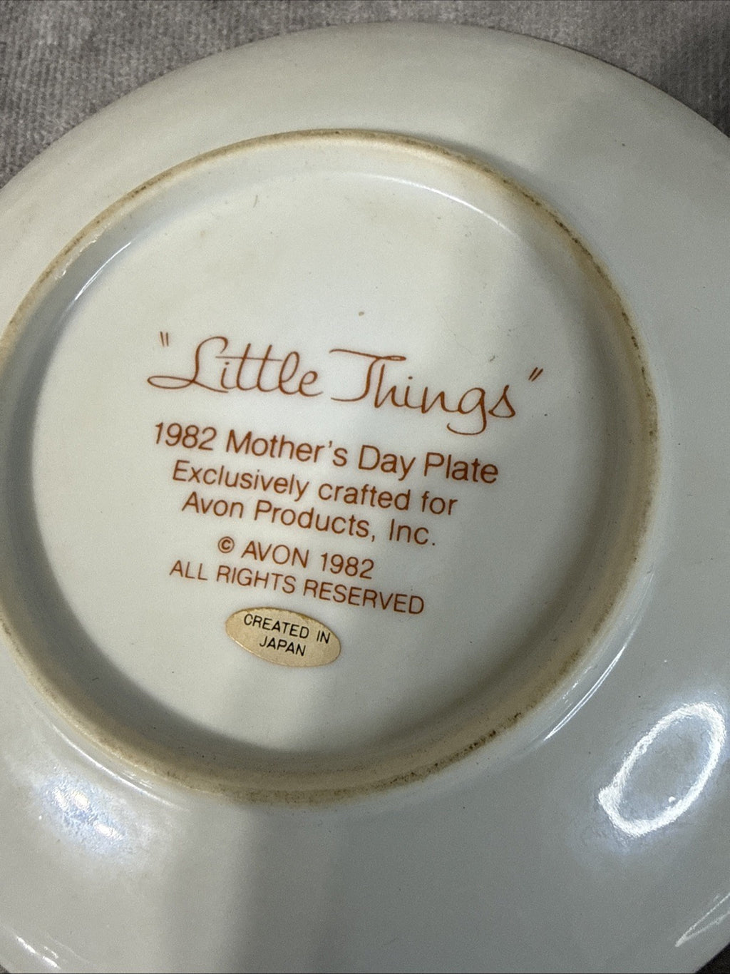 Vintage Set Of 7 Special Memories Plates Mothers Day  80s