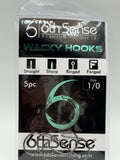 6th sense wacky rig hooks size 1/0 bass hook 5 per pack senkos worms