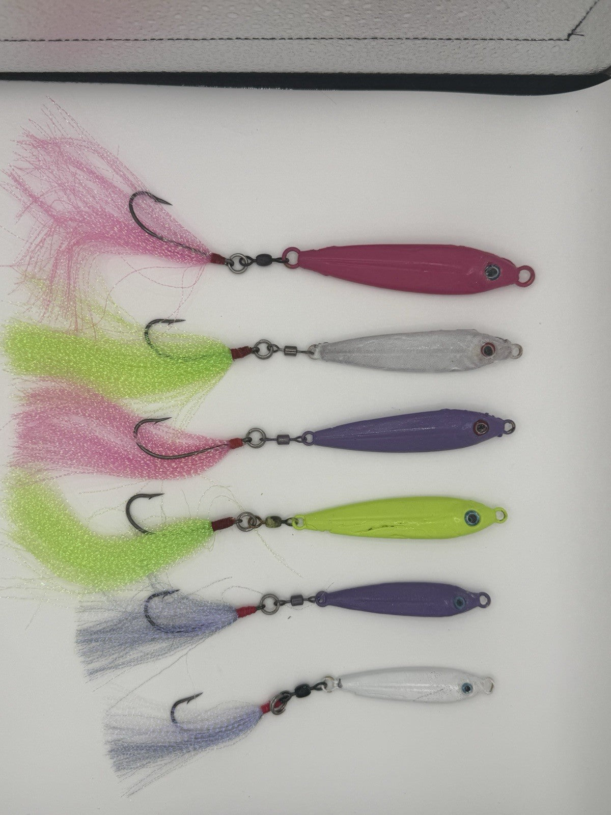 6 Pcs Anchovy Jig 1,2&3 Oz  Dressed  2x Hook