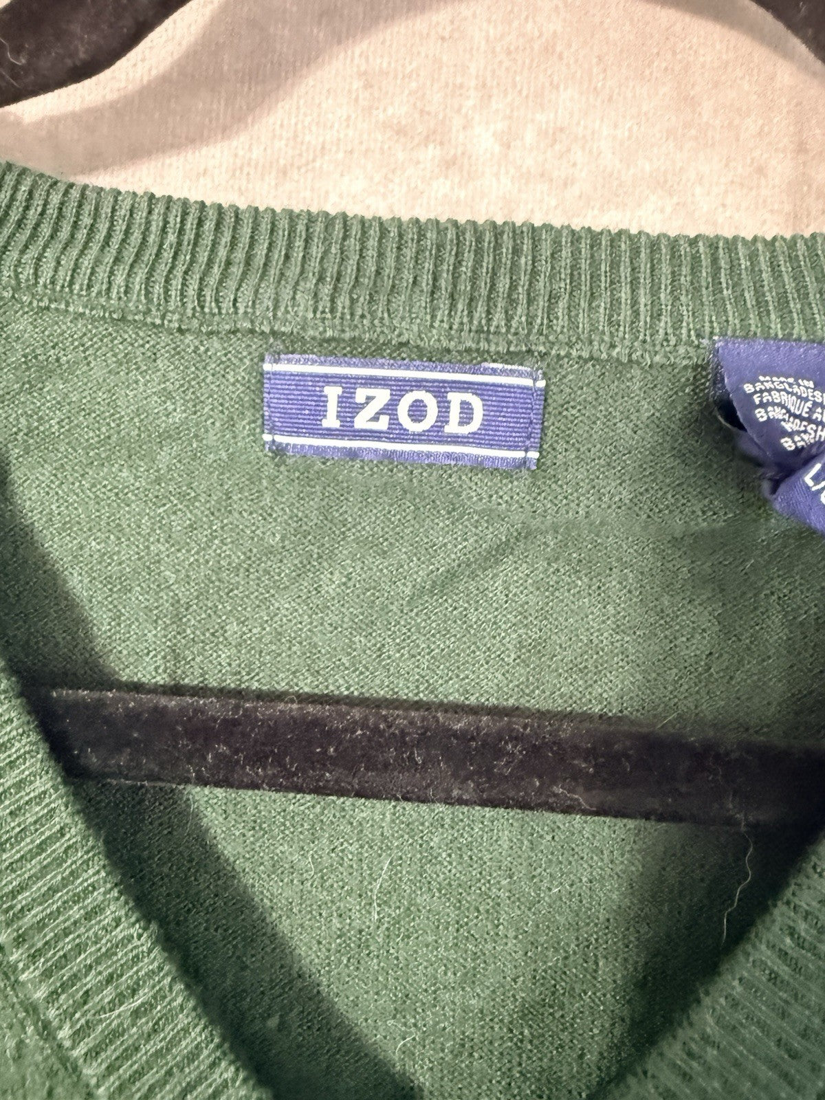 NWT IZOD Men's Sleeveless Fieldhouse Sweater Darkest Spruce Size Large