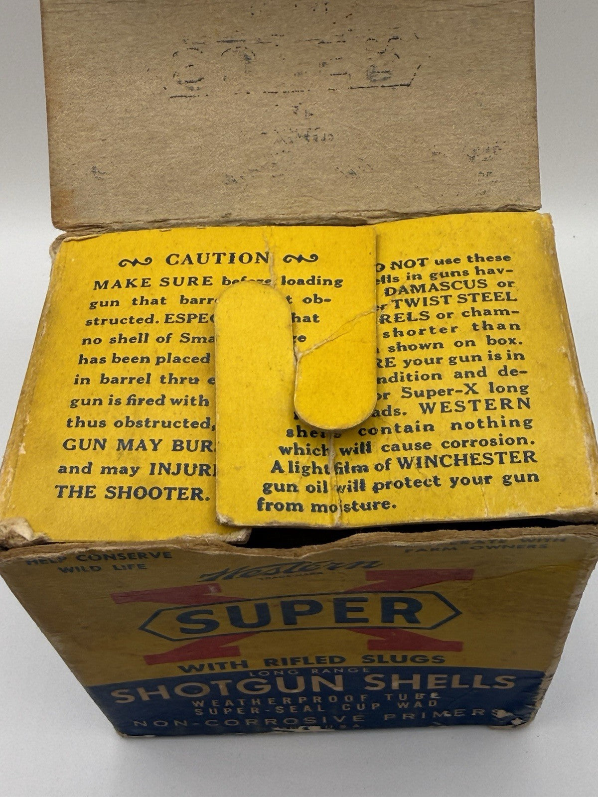 Western Super X Vintage 16 GA Rifle Slug Ammo Box