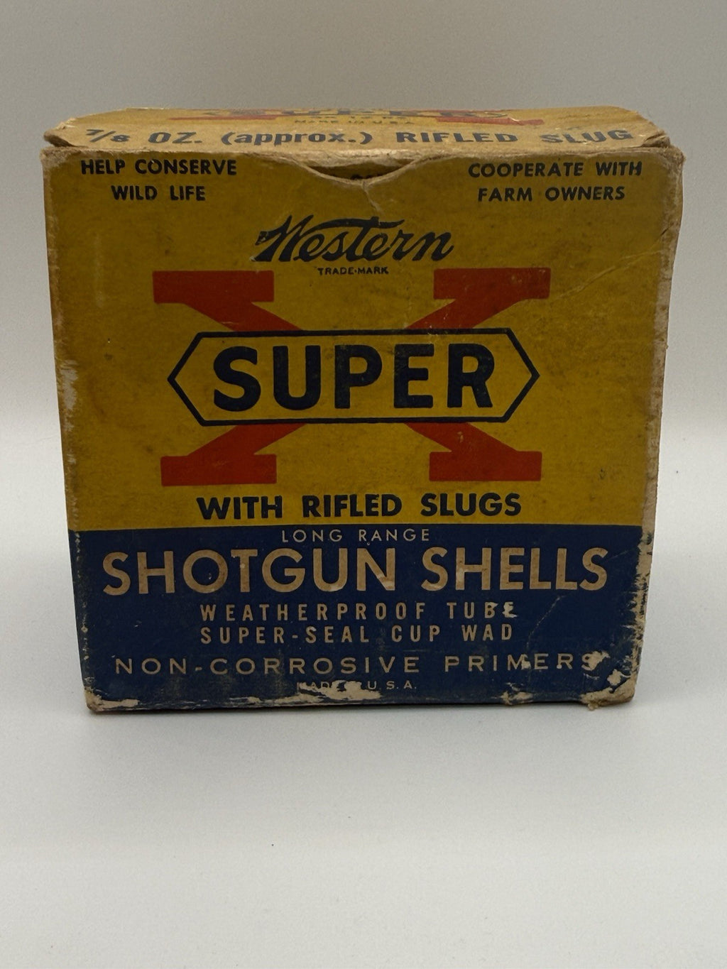Western Super X Vintage 16 GA Rifle Slug Ammo Box