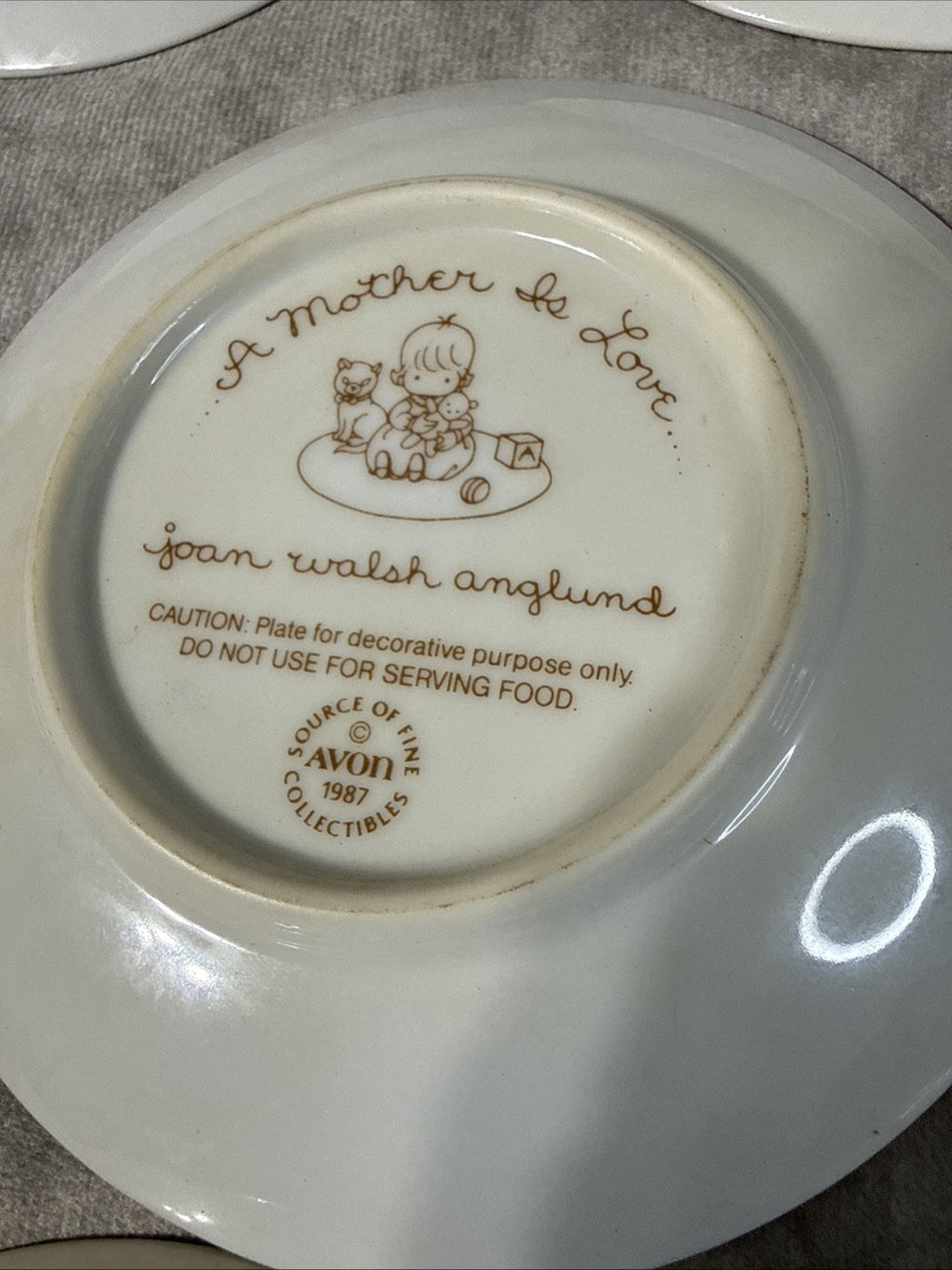 Vintage Set Of 7 Special Memories Plates Mothers Day  80s