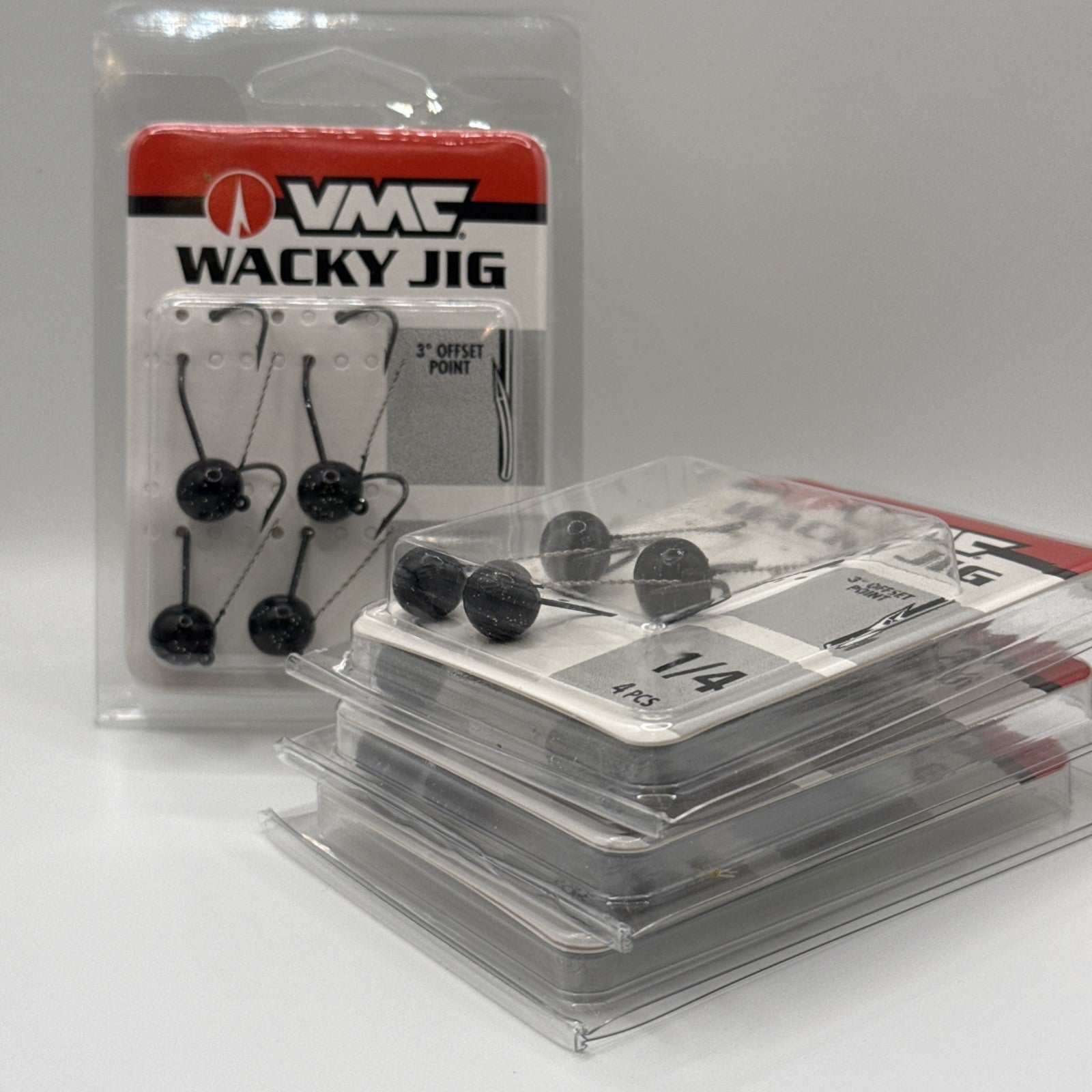 VMC Wacky Jig 1/4 3° offset point 4ct