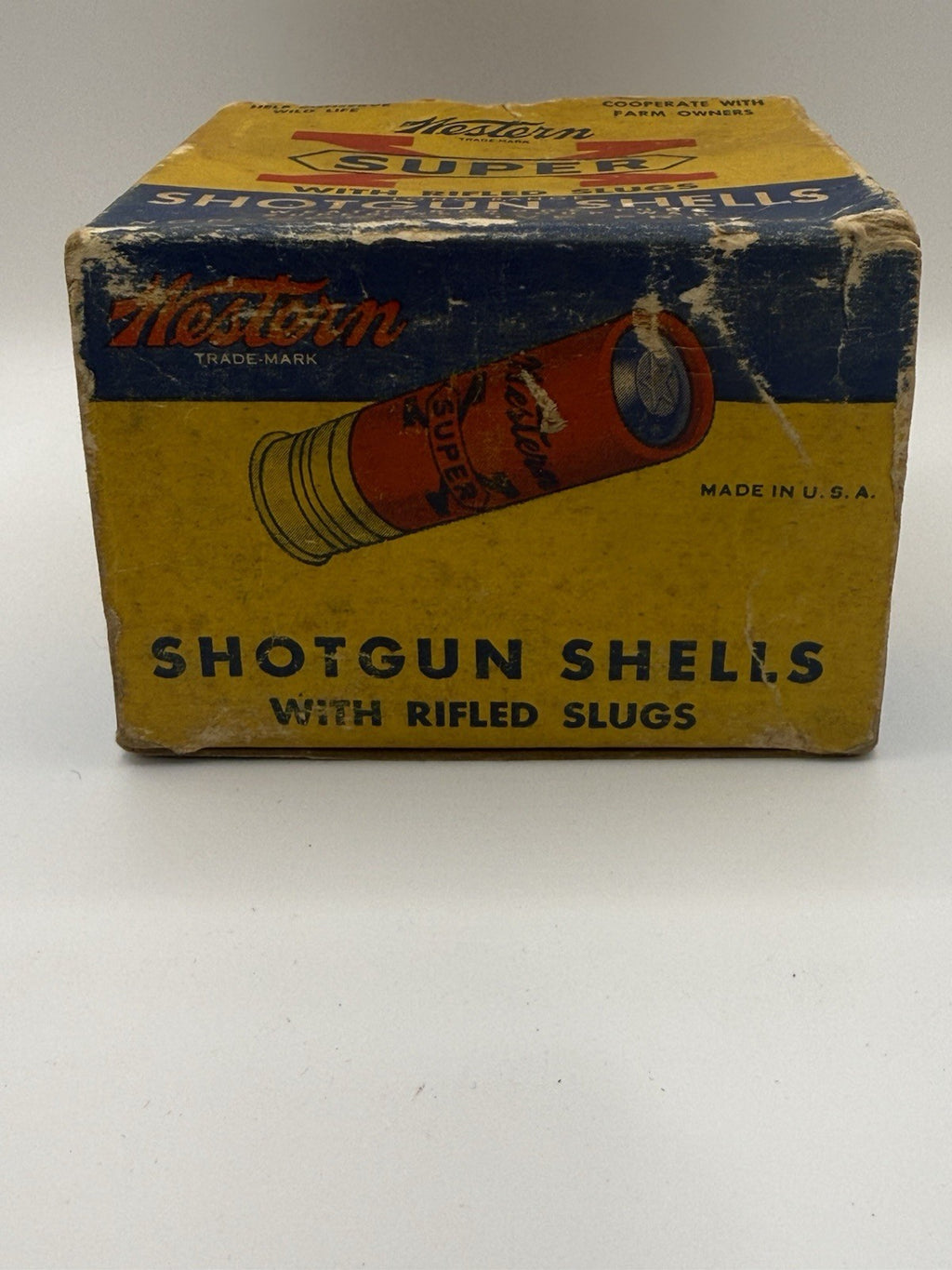 Western Super X Vintage 16 GA Rifle Slug Ammo Box