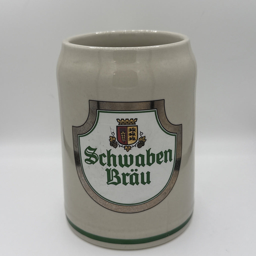 Vintage Stoneware Beer Mug Crock Stein German Schwaben Brau Stuttgarter .5L