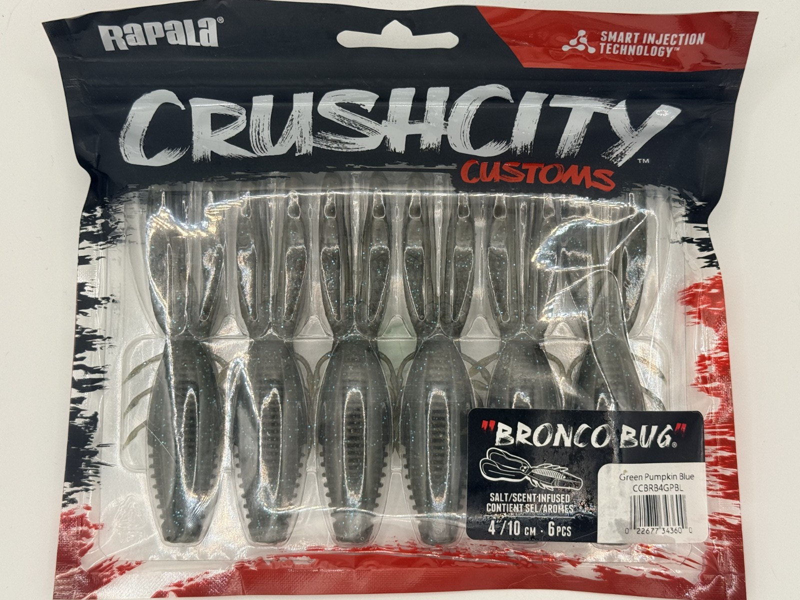 Rapala Crush City Bronco Bug 4" assorted colors 6ct