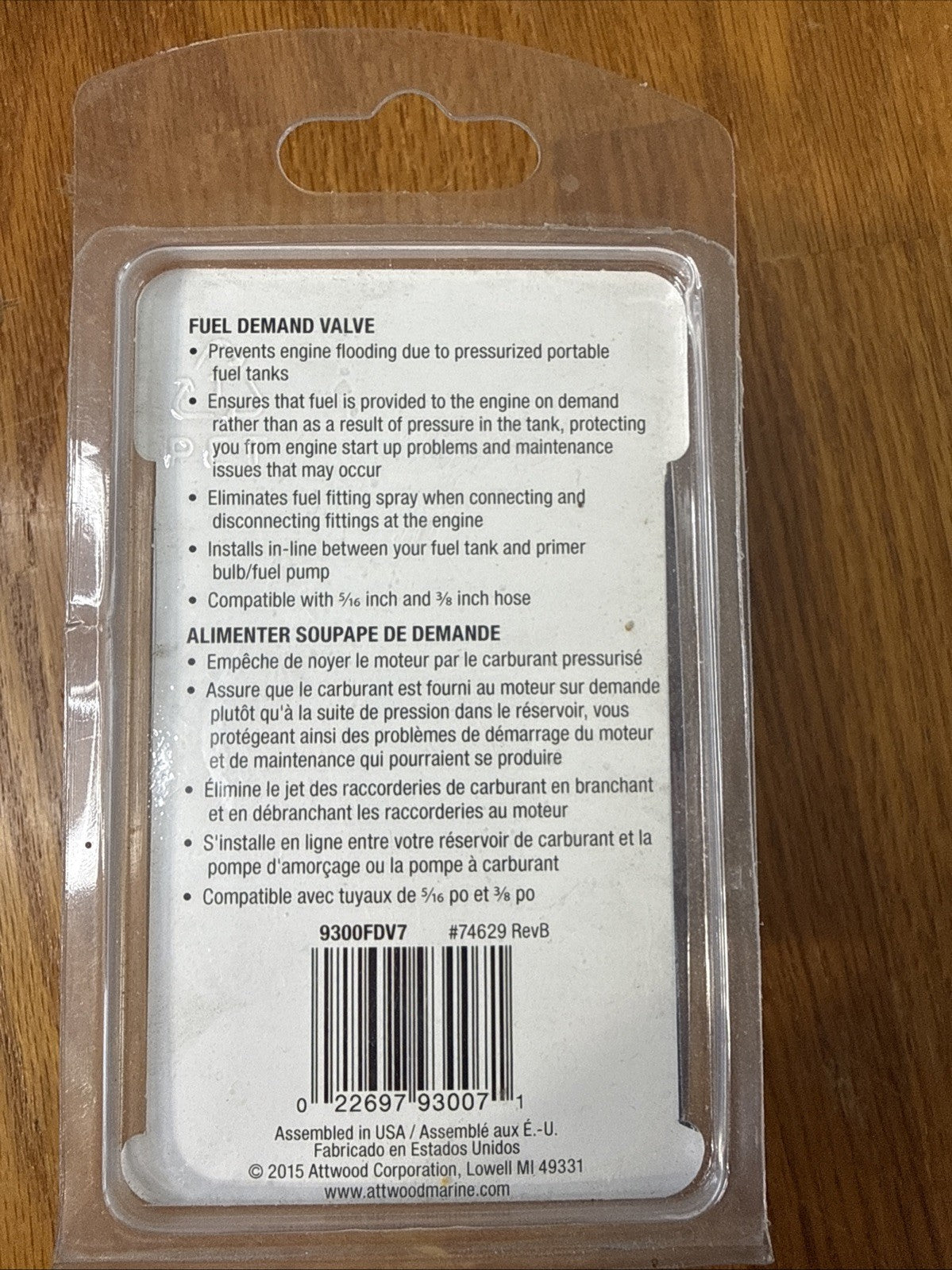 ATTWOOD 9300FDV7 FUEL DEMAND VALVE