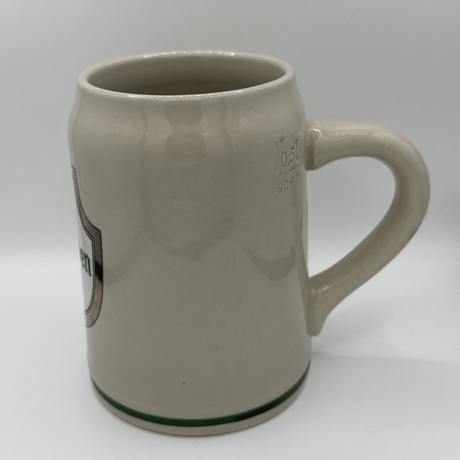 Vintage Stoneware Beer Mug Crock Stein German Schwaben Brau Stuttgarter .5L