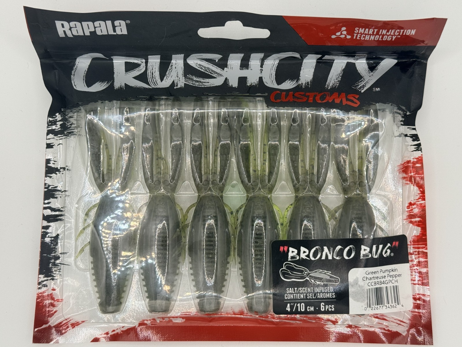 Rapala Crush City Bronco Bug 4" assorted colors 6ct
